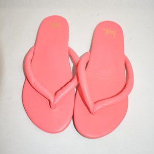 $220 BEEK SUNBIRD LEATHER PUFFY THONG SLIDE SHOES NEON PINK 8 (DA19)